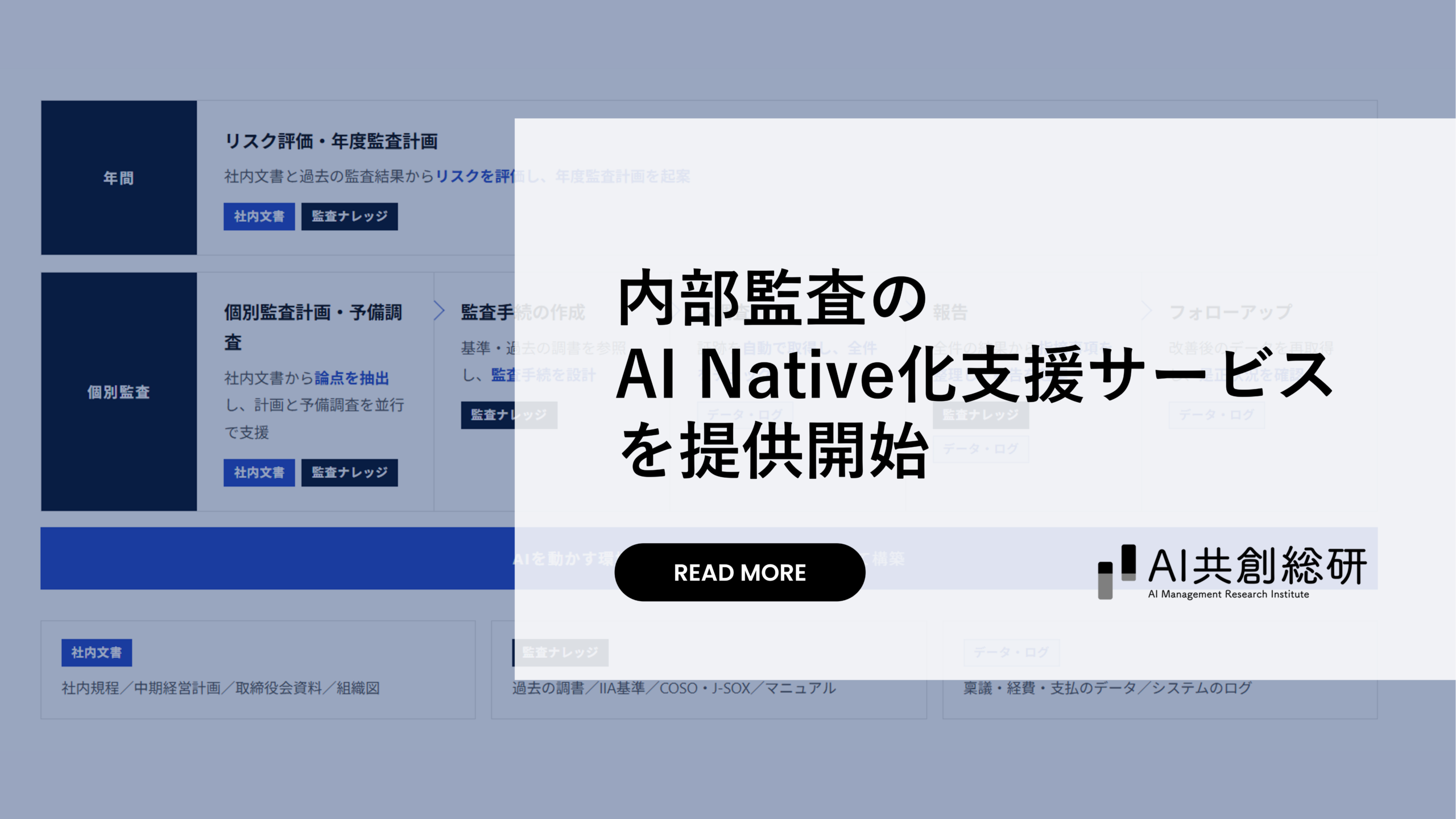 内部監査の「AI Native化支援」サービスを提供開始